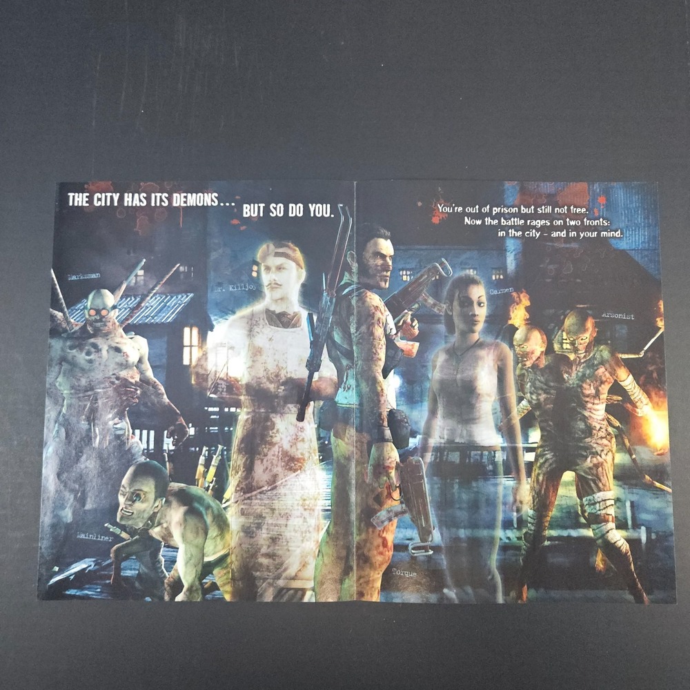 2004 The Suffering 2-Page Spread Double-Sided Video Game Print Ad PSM Midway